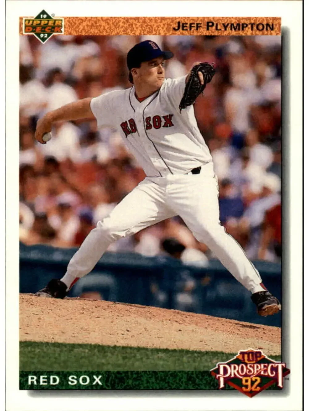 Jeff Plympton 1992 Upper Deck MLB #71 Top Prospect Baseball Card Boston Red Sox